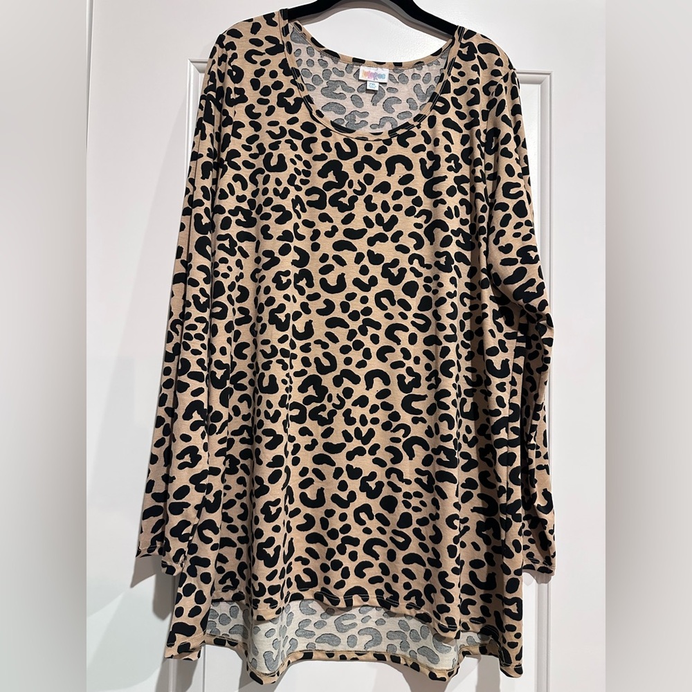 LuLaRoe Leopard Print Tunic - Black and Tan